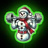 Christmas Muscle Snowman With Dumbbell RGB Neon Sign - Image 4