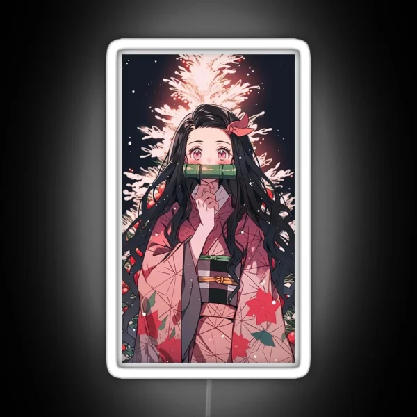 Christmas Nezuko RGB Neon Sign