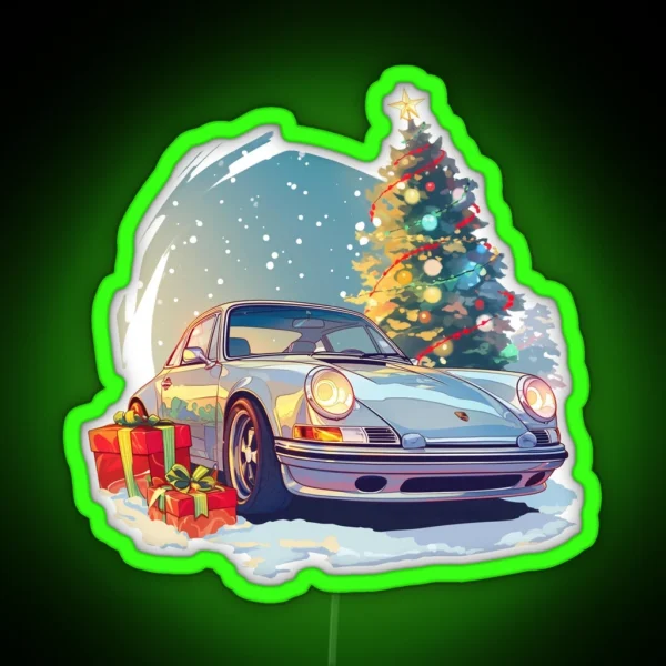 Christmas Porsche 911 RGB Neon Sign