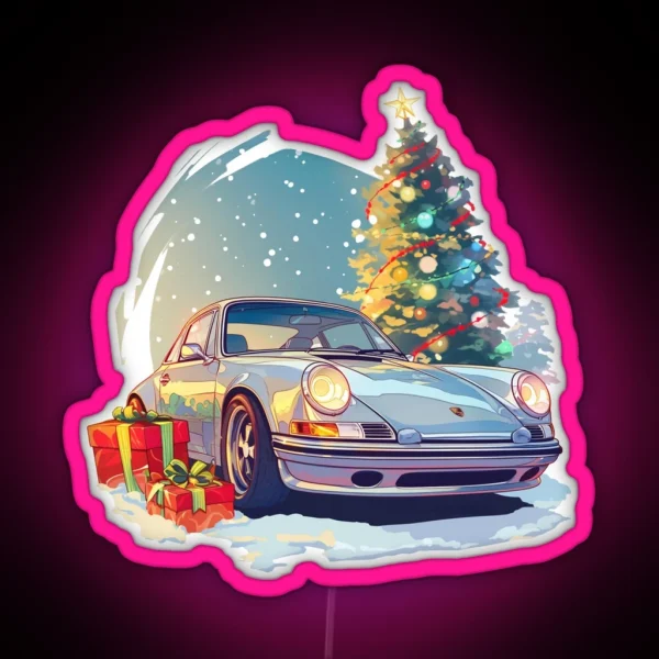 Christmas Porsche 911 RGB Neon Sign