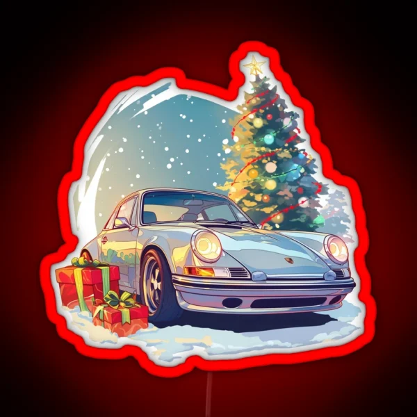 Christmas Porsche 911 RGB Neon Sign