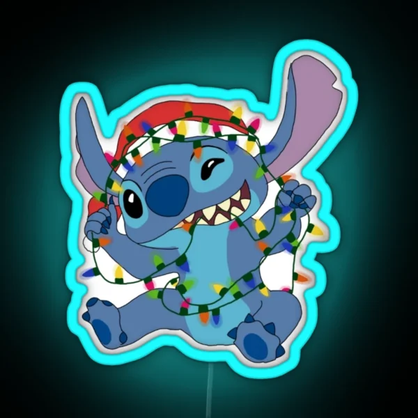 Christmas STITCH RGB Neon Sign