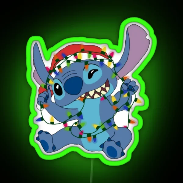 Christmas STITCH RGB Neon Sign