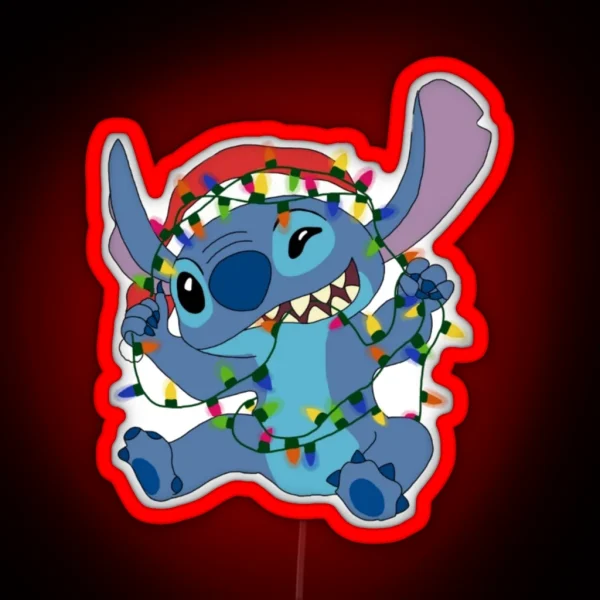 Christmas STITCH RGB Neon Sign