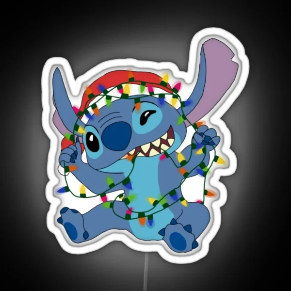 Christmas STITCH RGB Neon Sign
