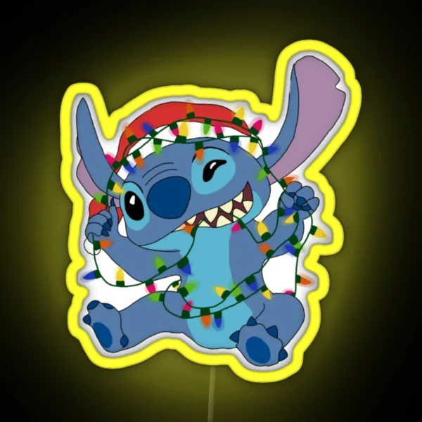 Christmas STITCH RGB Neon Sign