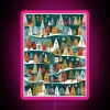 Christmas Themed Little Houses And Fir Trees RGB Neon Sign