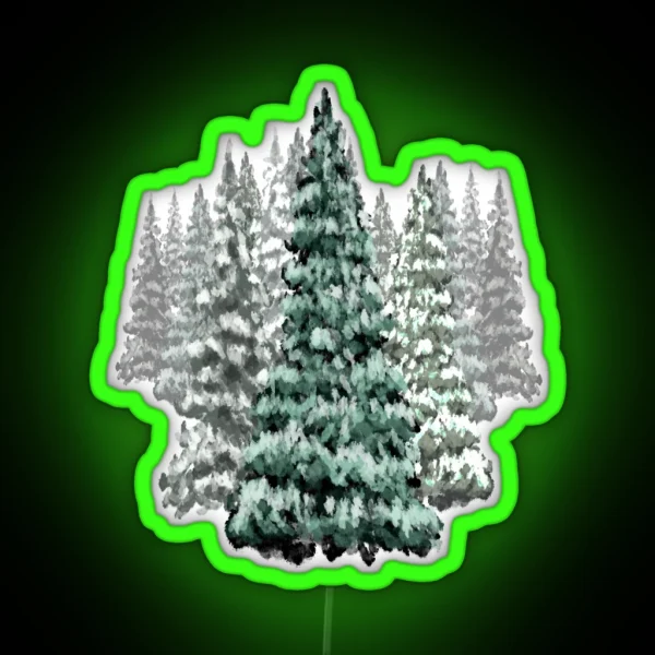 Christmas Trees Evergreen RGB Neon Sign