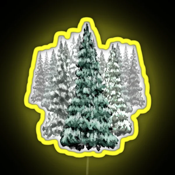 Christmas Trees Evergreen RGB Neon Sign