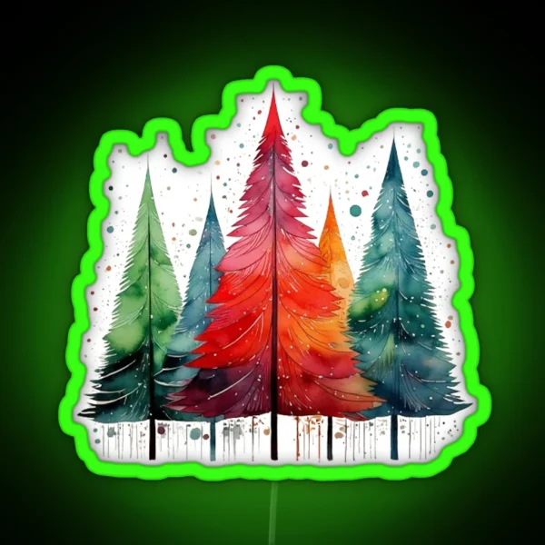 Christmas Trees RGB Neon Sign