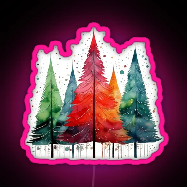 Christmas Trees RGB Neon Sign