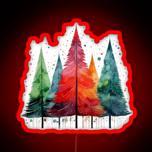 Christmas Trees RGB Neon Sign