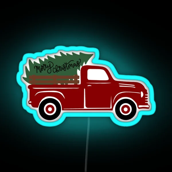 Christmas Truck RGB Neon Sign