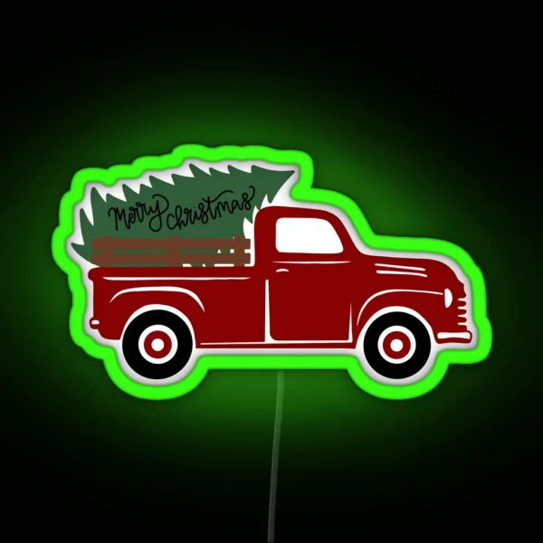 Christmas Truck RGB Neon Sign