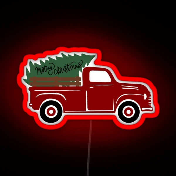 Christmas Truck RGB Neon Sign
