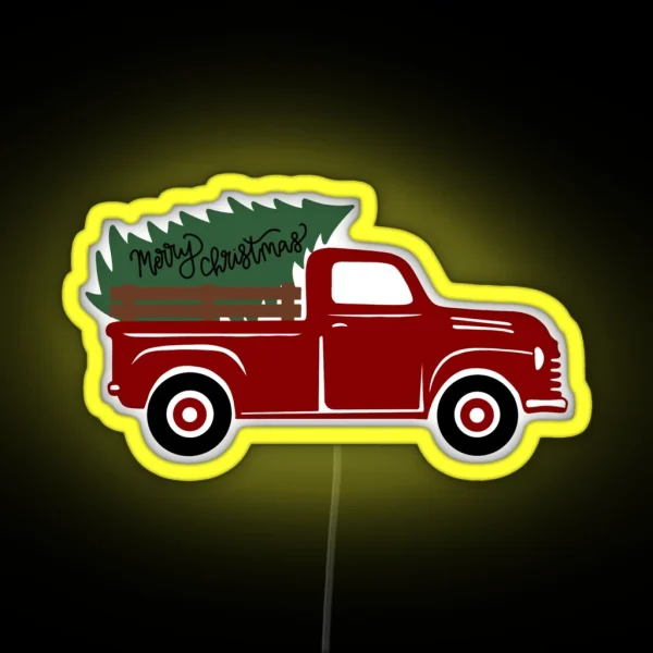 Christmas Truck RGB Neon Sign