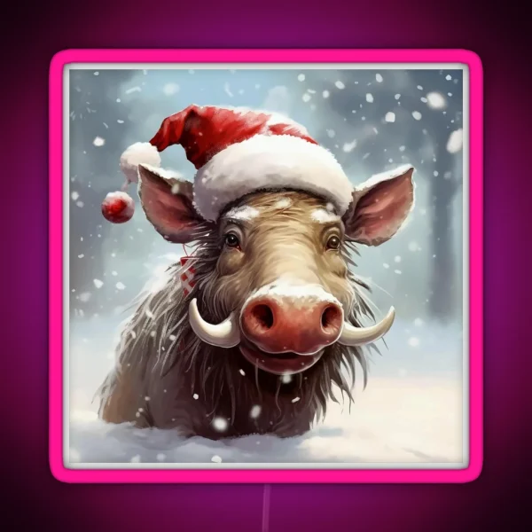 Christmas Warthog RGB Neon Sign