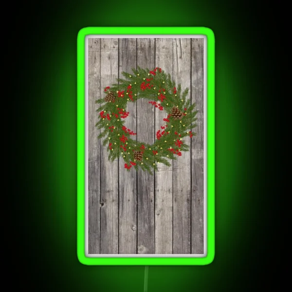 Christmas Wreath RGB Neon Sign