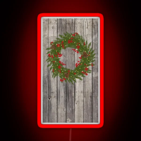 Christmas Wreath RGB Neon Sign