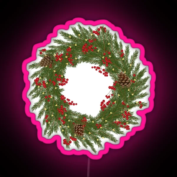 Christmas Wreath RGB Neon Sign