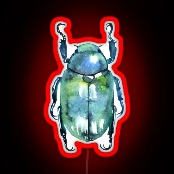 Chromatic Blue Beetle RGB Neon Sign