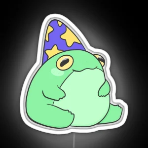 Chubby Frog Wizard RGB Neon Sign