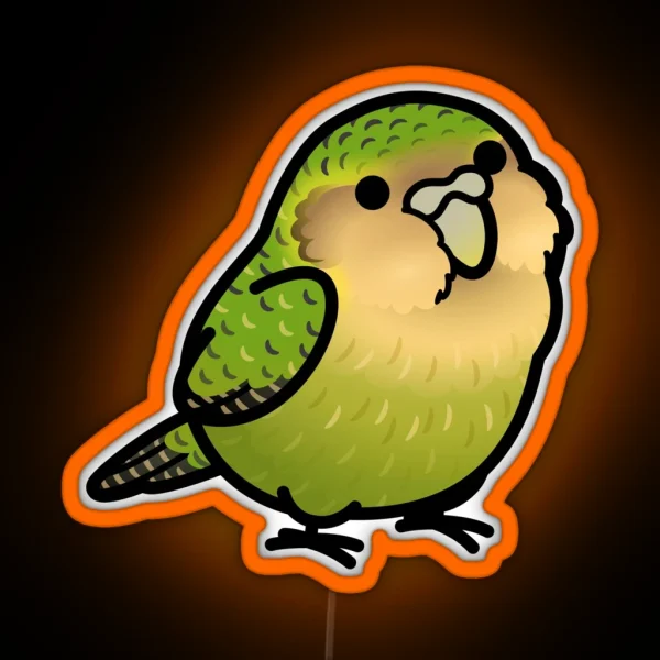 Chubby Kakapo RGB Neon Sign