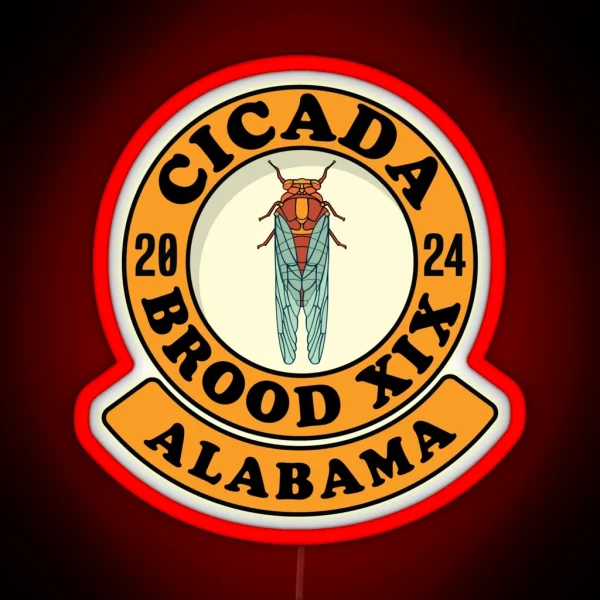 Cicada Brood XIX Alabama 2024 Cicada Hatch RGB Neon Sign