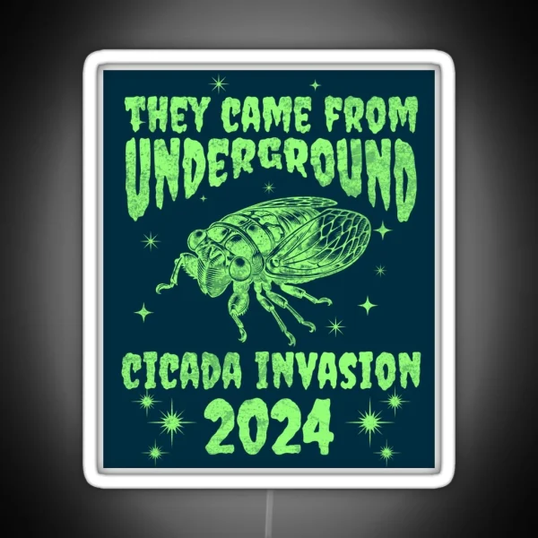 Cicada Invasion 2024 Cicada Co Emergence Spring 2024 RGB Neon Sign
