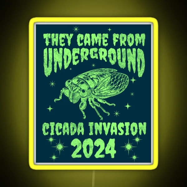 Cicada Invasion 2024 Cicada Co Emergence Spring 2024 RGB Neon Sign