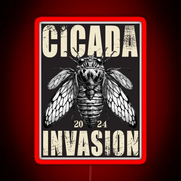 Cicada Invasion 2024 RGB Neon Sign
