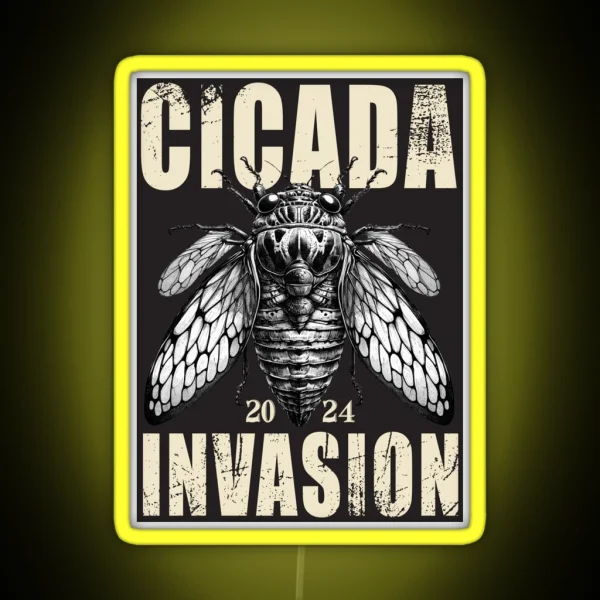 Cicada Invasion 2024 RGB Neon Sign