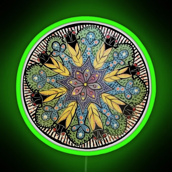 Cicada Mandala 2024 RGB Neon Sign