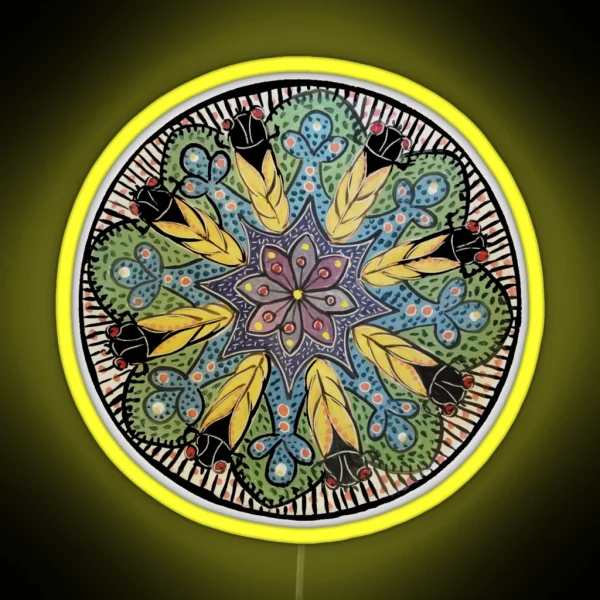 Cicada Mandala 2024 RGB Neon Sign