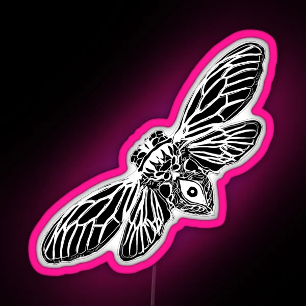 Cicada Single Black RGB Neon Sign