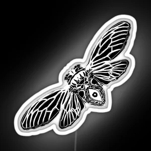Cicada Single Black RGB Neon Sign