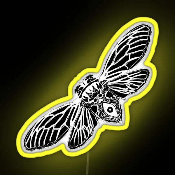 Cicada Single Black RGB Neon Sign