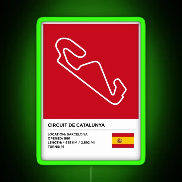 Circuit De Catalunya Info RGB Neon Sign