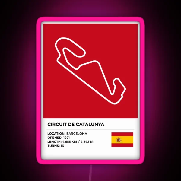 Circuit De Catalunya Info RGB Neon Sign