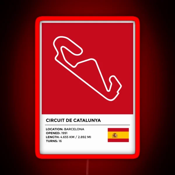 Circuit De Catalunya Info RGB Neon Sign