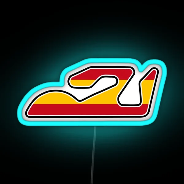 Circuit Ricardo Tormo Flag RGB Neon Sign