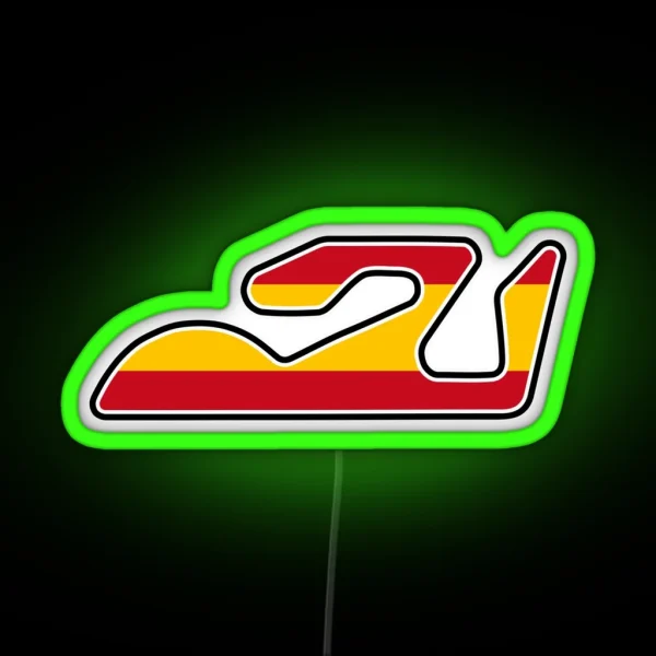 Circuit Ricardo Tormo Flag RGB Neon Sign