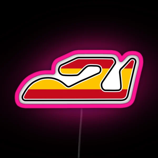 Circuit Ricardo Tormo Flag RGB Neon Sign