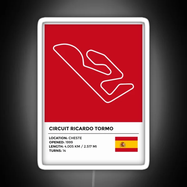 Circuit Ricardo Tormo Info RGB Neon Sign