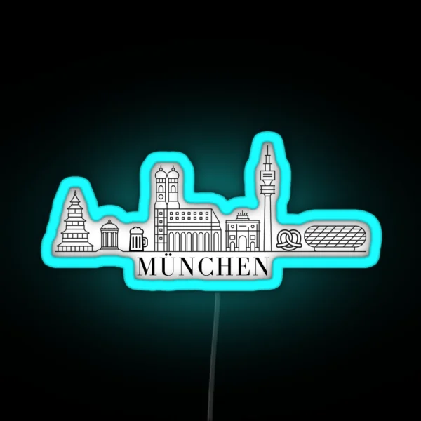 City Munich Munchen Munchen RGB Neon Sign