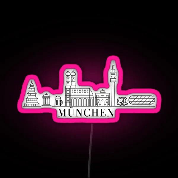 City Munich Munchen Munchen RGB Neon Sign