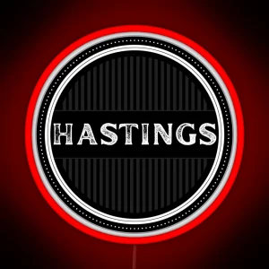 City Of Hastings Black Circle RGB Neon Sign