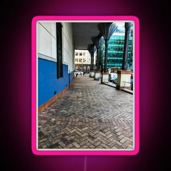 City Paved Brick Walkway RGB Neon Sign