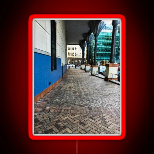City Paved Brick Walkway RGB Neon Sign