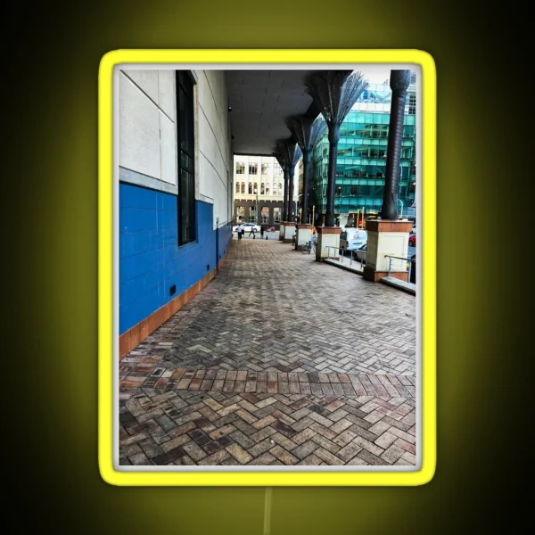 City Paved Brick Walkway RGB Neon Sign